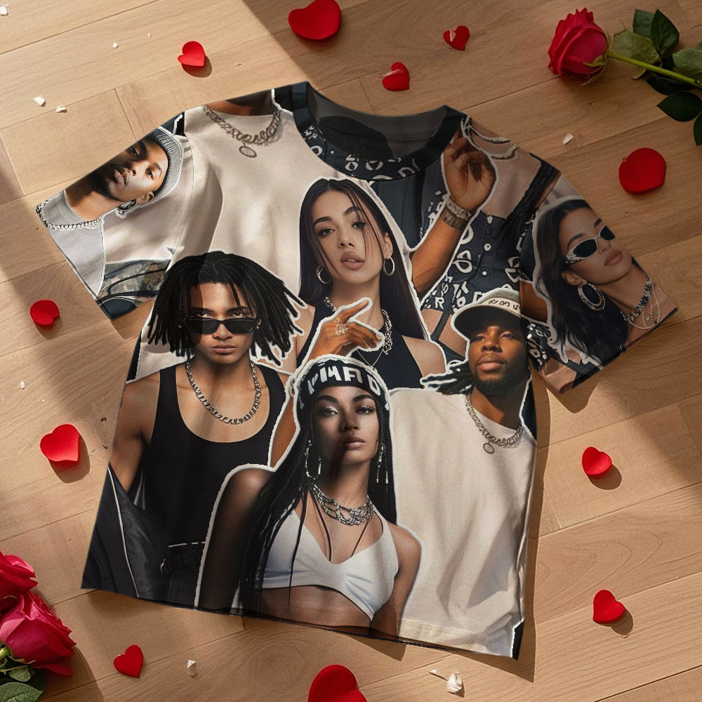 Custom Photos T-Shirt Personalized Vintage Photo T-Shirt