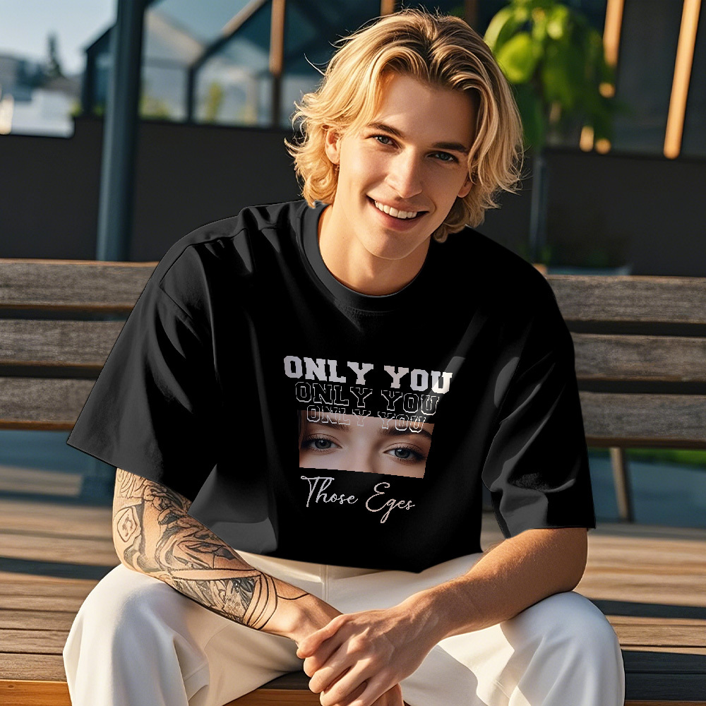 Custom Eyes Comfort Color Shirt, Custom Girlfriend Eyes T-Shirt, Only You Shirt, Custom Boyfriend Eyes Shirt, Valentine Eyes Tee, SFS874