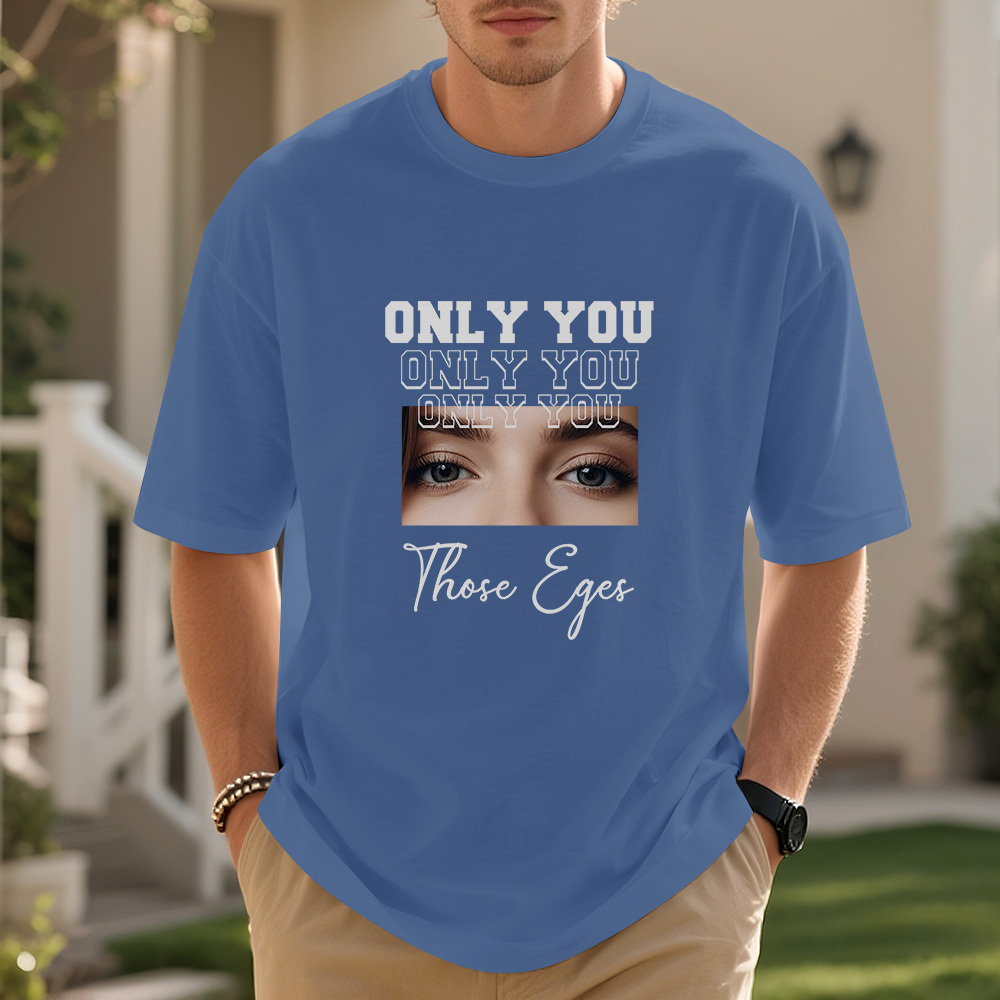 Custom Eyes Comfort Color Shirt, Custom Girlfriend Eyes T-Shirt, Only You Shirt, Custom Boyfriend Eyes Shirt, Valentine Eyes Tee, SFS874
