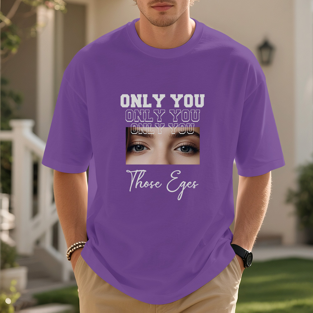 Custom Eyes Comfort Color Shirt, Custom Girlfriend Eyes T-Shirt, Only You Shirt, Custom Boyfriend Eyes Shirt, Valentine Eyes Tee, SFS874