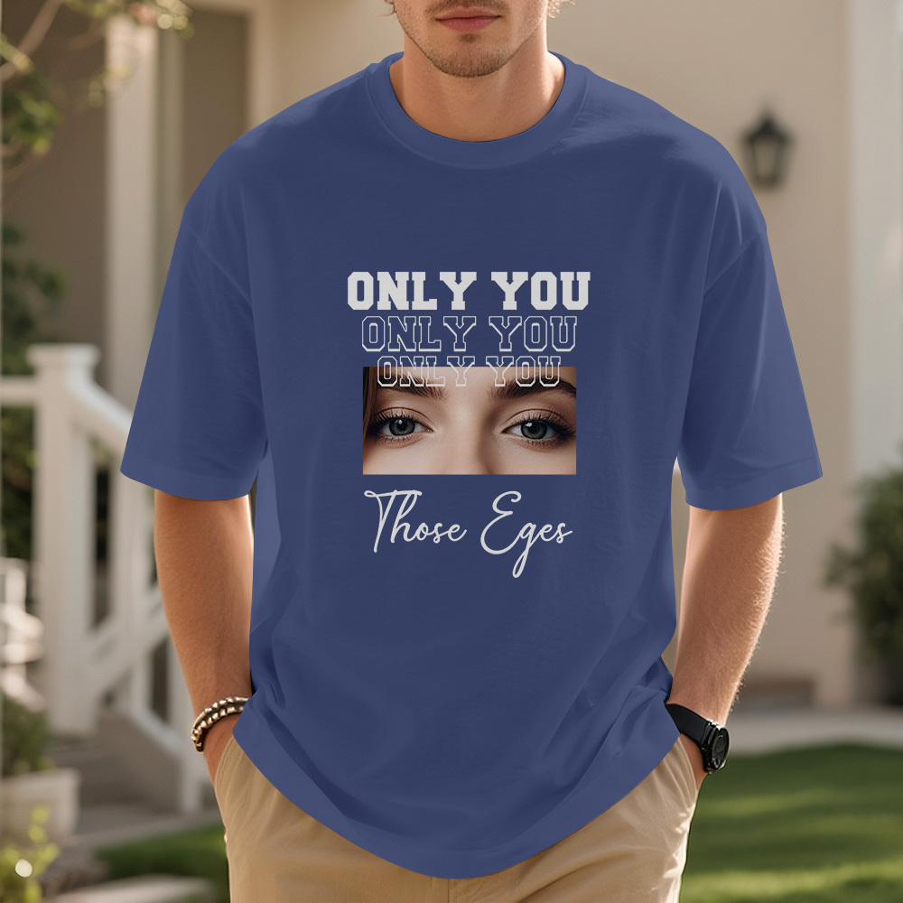Custom Eyes Comfort Color Shirt, Custom Girlfriend Eyes T-Shirt, Only You Shirt, Custom Boyfriend Eyes Shirt, Valentine Eyes Tee, SFS874