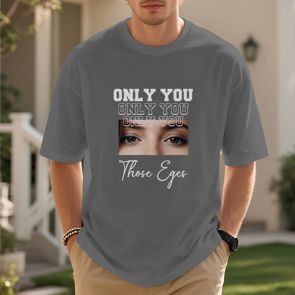 Custom Eyes Comfort Color Shirt, Custom Girlfriend Eyes T-Shirt, Only You Shirt, Custom Boyfriend Eyes Shirt, Valentine Eyes Tee, SFS874