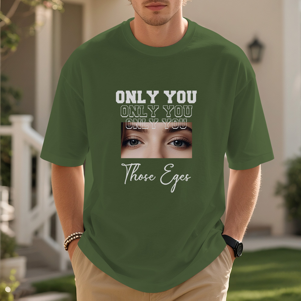 Custom Eyes Comfort Color Shirt, Custom Girlfriend Eyes T-Shirt, Only You Shirt, Custom Boyfriend Eyes Shirt, Valentine Eyes Tee, SFS874