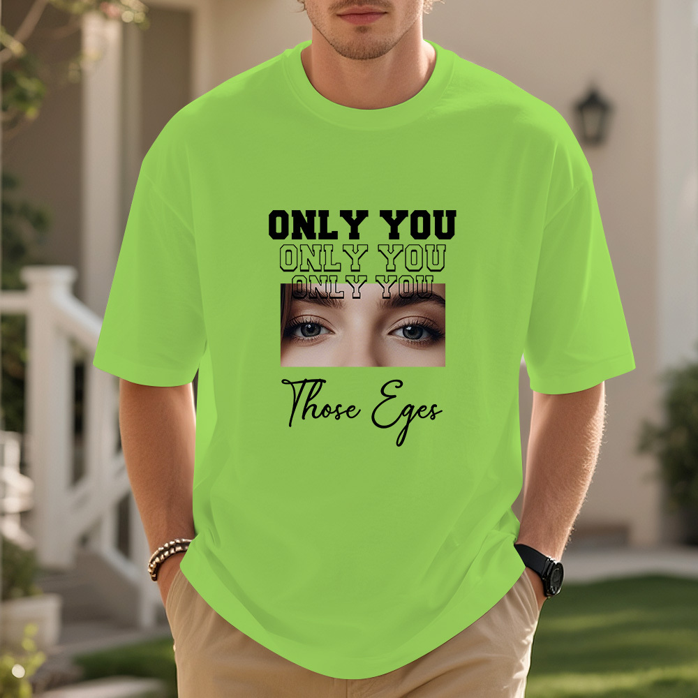 Custom Eyes Comfort Color Shirt, Custom Girlfriend Eyes T-Shirt, Only You Shirt, Custom Boyfriend Eyes Shirt, Valentine Eyes Tee, SFS874