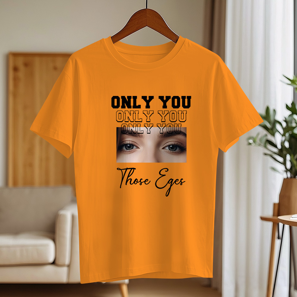 Custom Eyes Comfort Color Shirt, Custom Girlfriend Eyes T-Shirt, Only You Shirt, Custom Boyfriend Eyes Shirt, Valentine Eyes Tee, SFS874