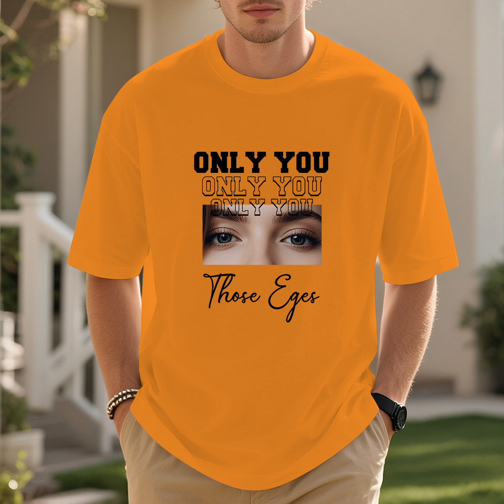 Custom Eyes Comfort Color Shirt, Custom Girlfriend Eyes T-Shirt, Only You Shirt, Custom Boyfriend Eyes Shirt, Valentine Eyes Tee, SFS874