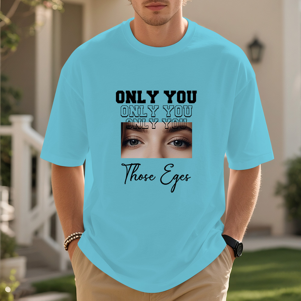 Custom Eyes Comfort Color Shirt, Custom Girlfriend Eyes T-Shirt, Only You Shirt, Custom Boyfriend Eyes Shirt, Valentine Eyes Tee, SFS874