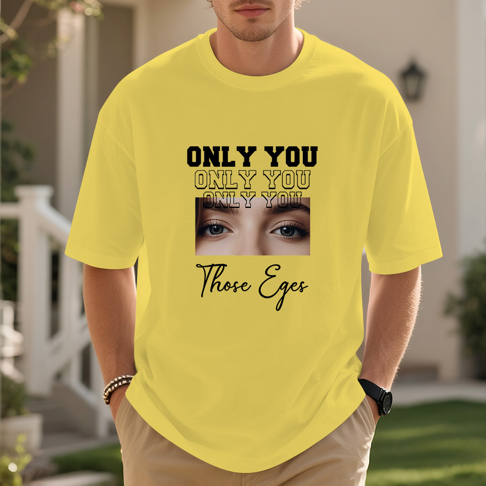 Custom Eyes Comfort Color Shirt, Custom Girlfriend Eyes T-Shirt, Only You Shirt, Custom Boyfriend Eyes Shirt, Valentine Eyes Tee, SFS874