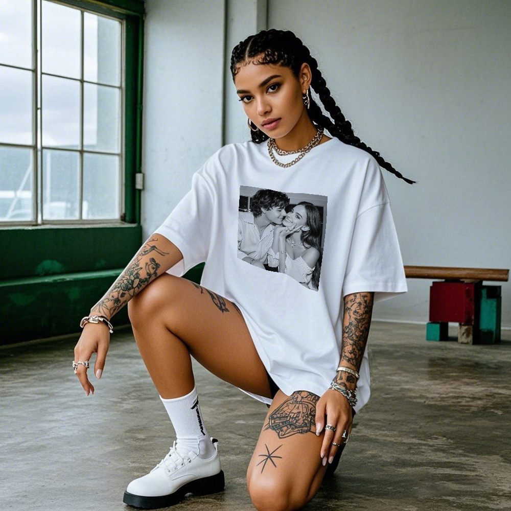 Custom 1-9 Photo Vintage Tee Shadow Shady Rap Star Retro Hip-Hop Legend Personalized Name T-shirt