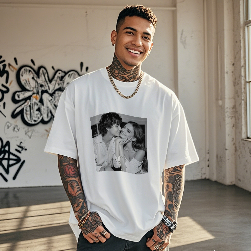 Custom 1-9 Photo Vintage Tee Shadow Shady Rap Star Retro Hip-Hop Legend Personalized Name T-shirt