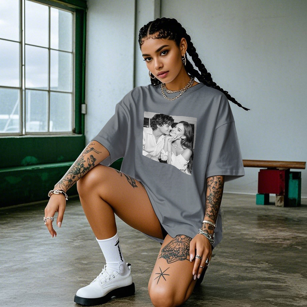 Custom 1-9 Photo Vintage Tee Shadow Shady Rap Star Retro Hip-Hop Legend Personalized Name T-shirt