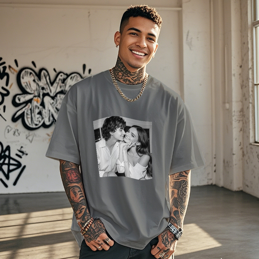 Custom 1-9 Photo Vintage Tee Shadow Shady Rap Star Retro Hip-Hop Legend Personalized Name T-shirt