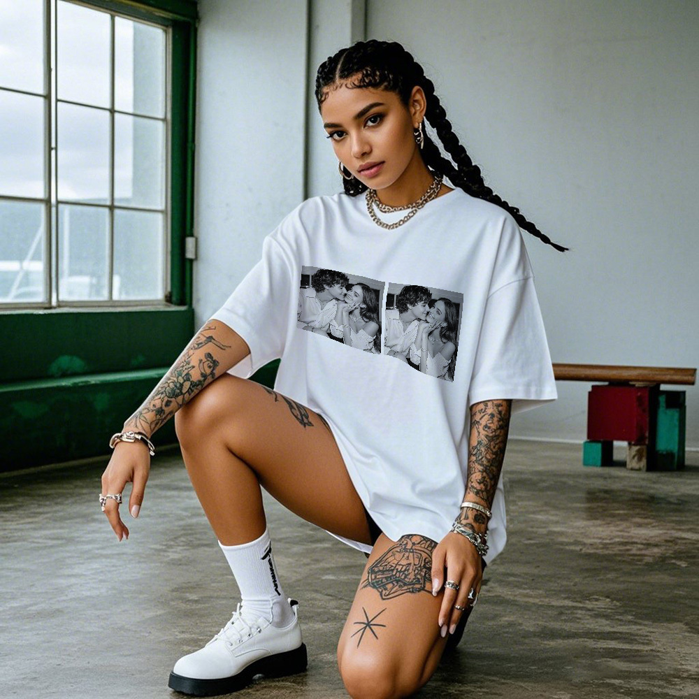 Custom 1-9 Photo Vintage Tee Shadow Shady Rap Star Retro Hip-Hop Legend Personalized Name T-shirt