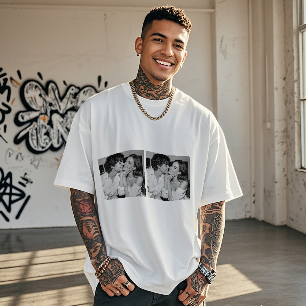 Custom 1-9 Photo Vintage Tee Shadow Shady Rap Star Retro Hip-Hop Legend Personalized Name T-shirt