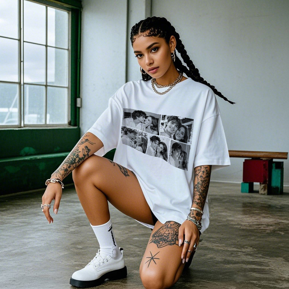 Custom 1-9 Photo Vintage Tee Shadow Shady Rap Star Retro Hip-Hop Legend Personalized Name T-shirt