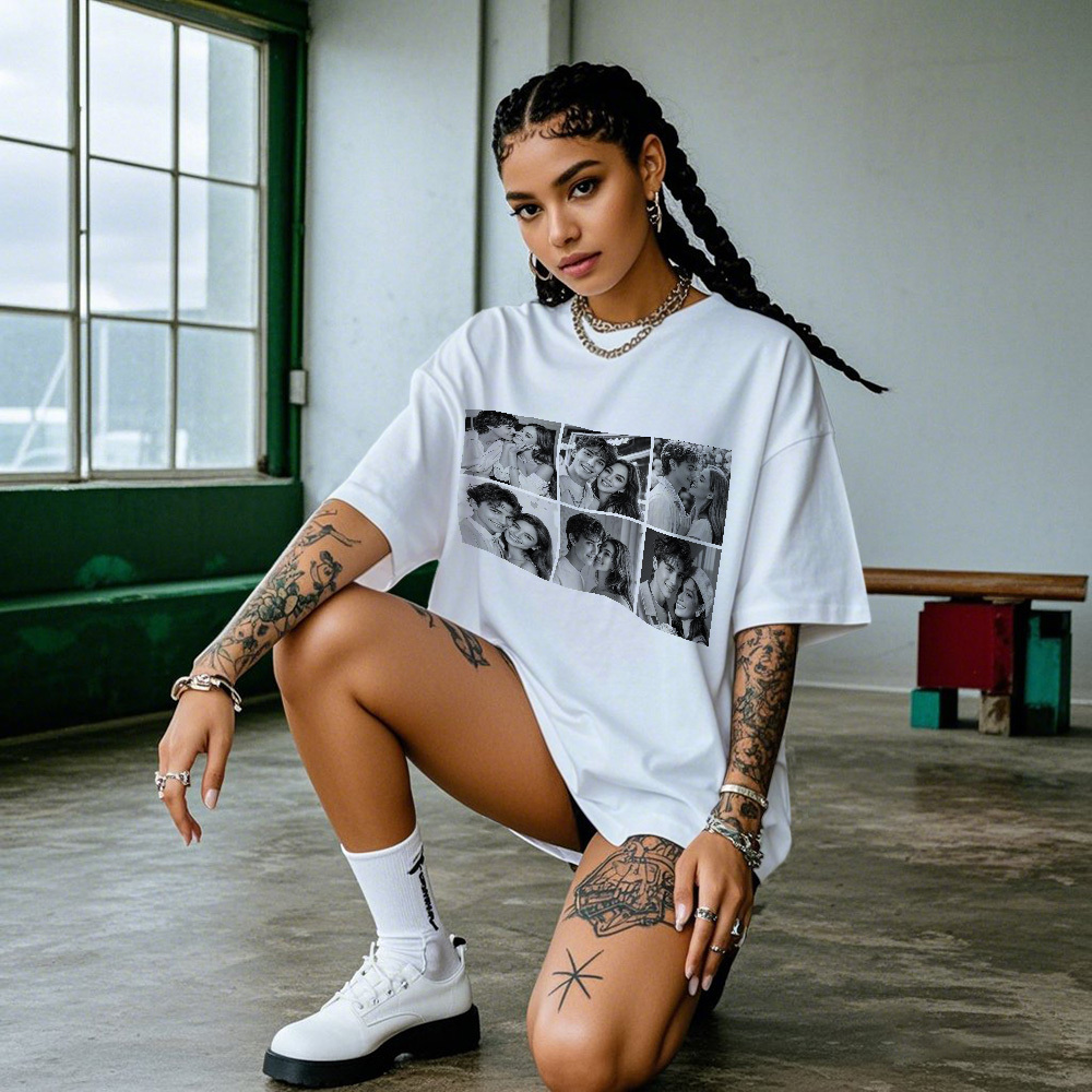 Custom 1-9 Photo Vintage Tee Shadow Shady Rap Star Retro Hip-Hop Legend Personalized Name T-shirt