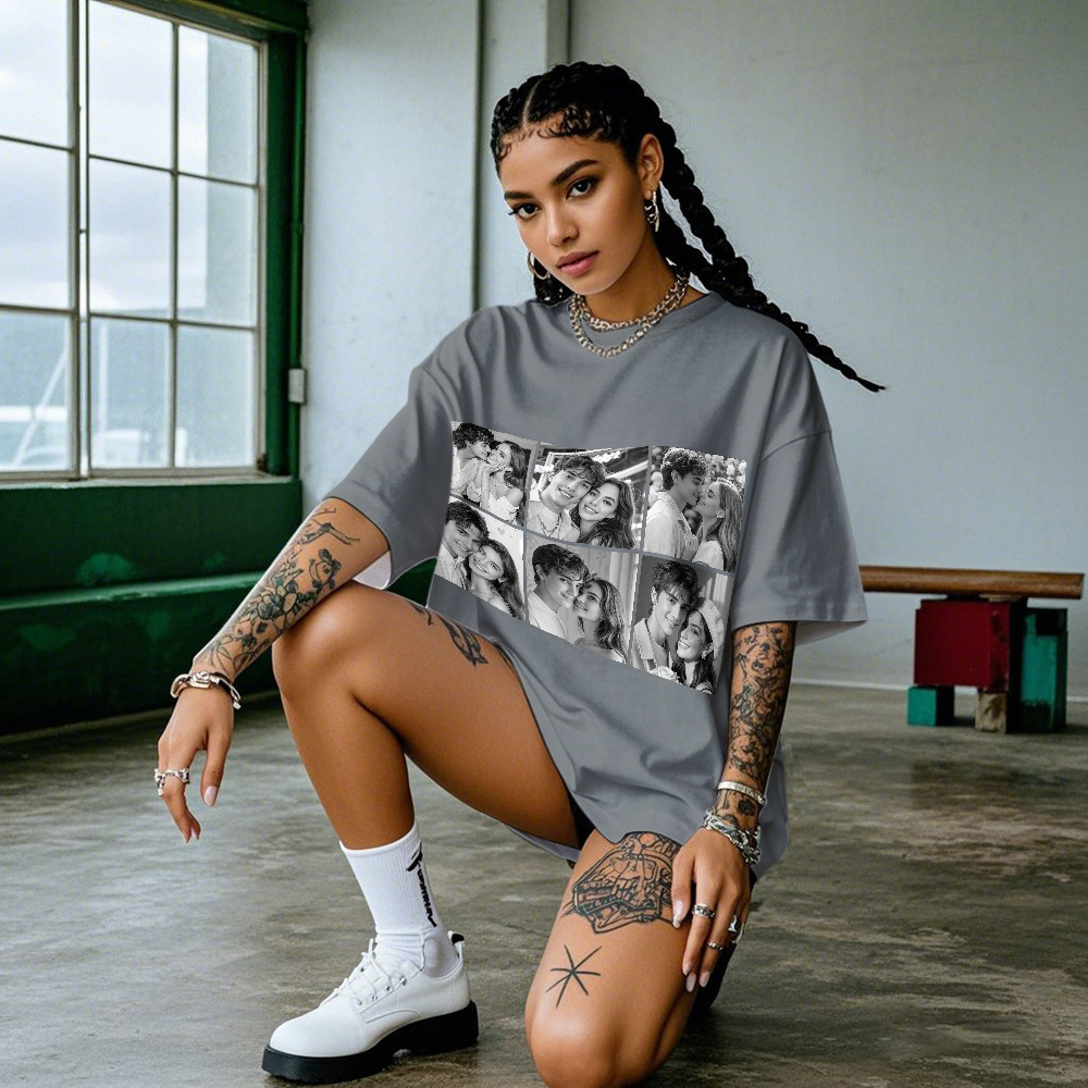 Custom 1-9 Photo Vintage Tee Shadow Shady Rap Star Retro Hip-Hop Legend Personalized Name T-shirt