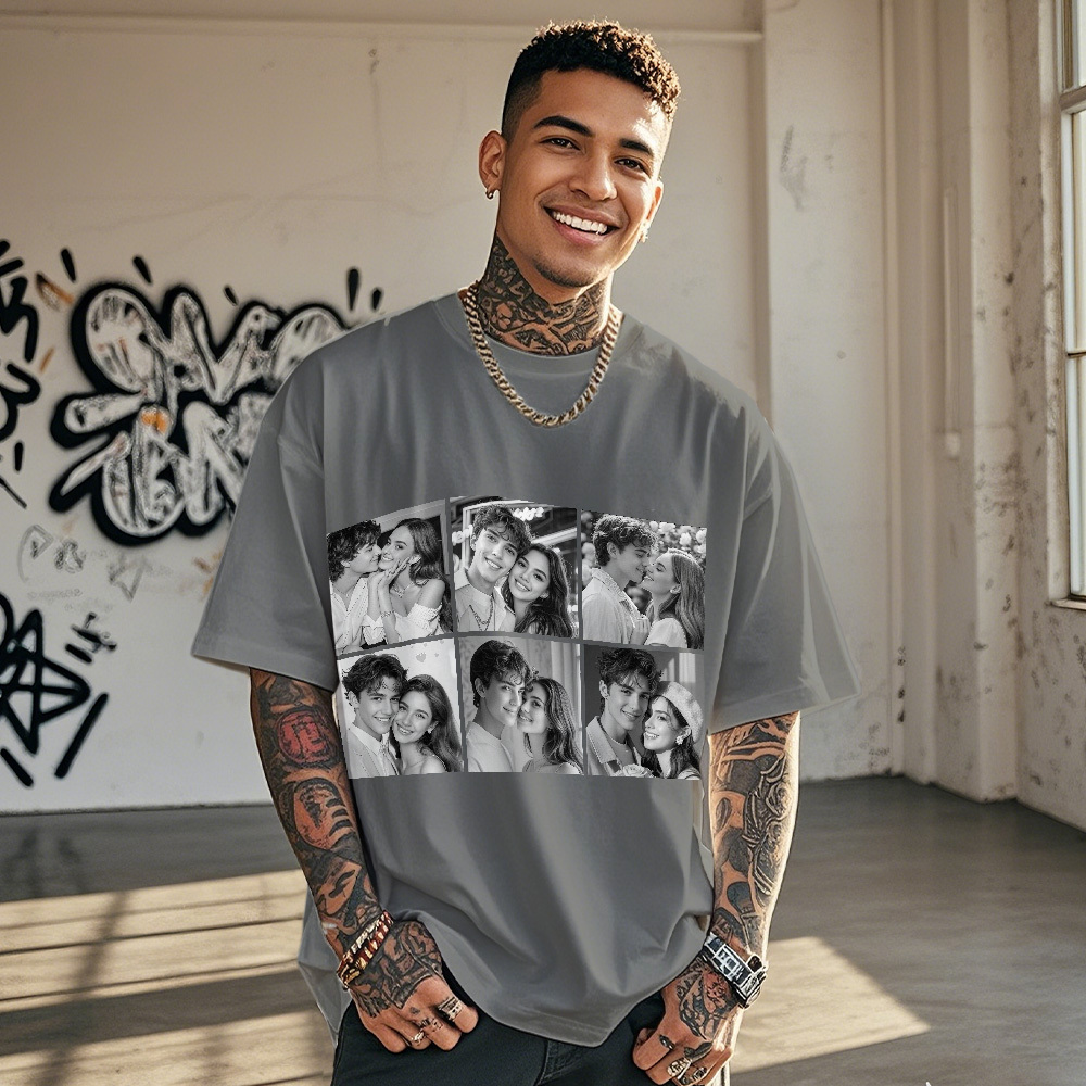 Custom 1-9 Photo Vintage Tee Shadow Shady Rap Star Retro Hip-Hop Legend Personalized Name T-shirt