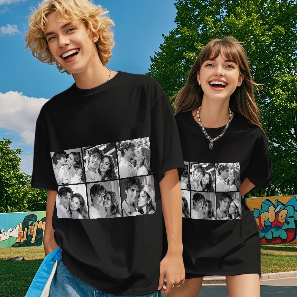 Custom 1-9 Photo Vintage Tee Shadow Shady Rap Star Retro Hip-Hop Legend Personalized Name T-shirt