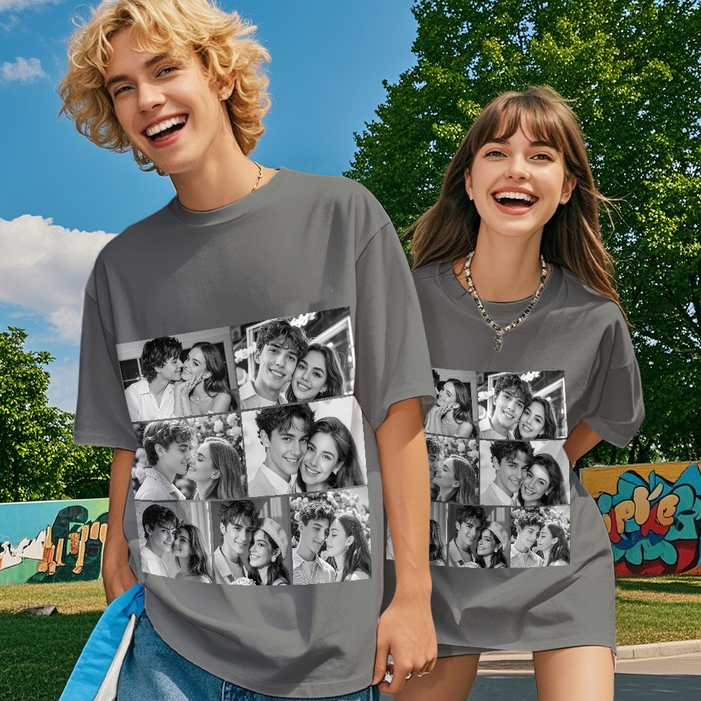 Custom 1-9 Photo Vintage Tee Shadow Shady Rap Star Retro Hip-Hop Legend Personalized Name T-shirt