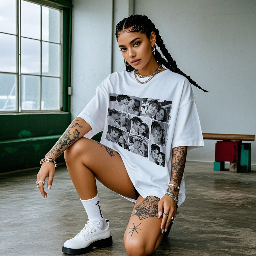 Custom 1-9 Photo Vintage Tee Shadow Shady Rap Star Retro Hip-Hop Legend Personalized Name T-shirt