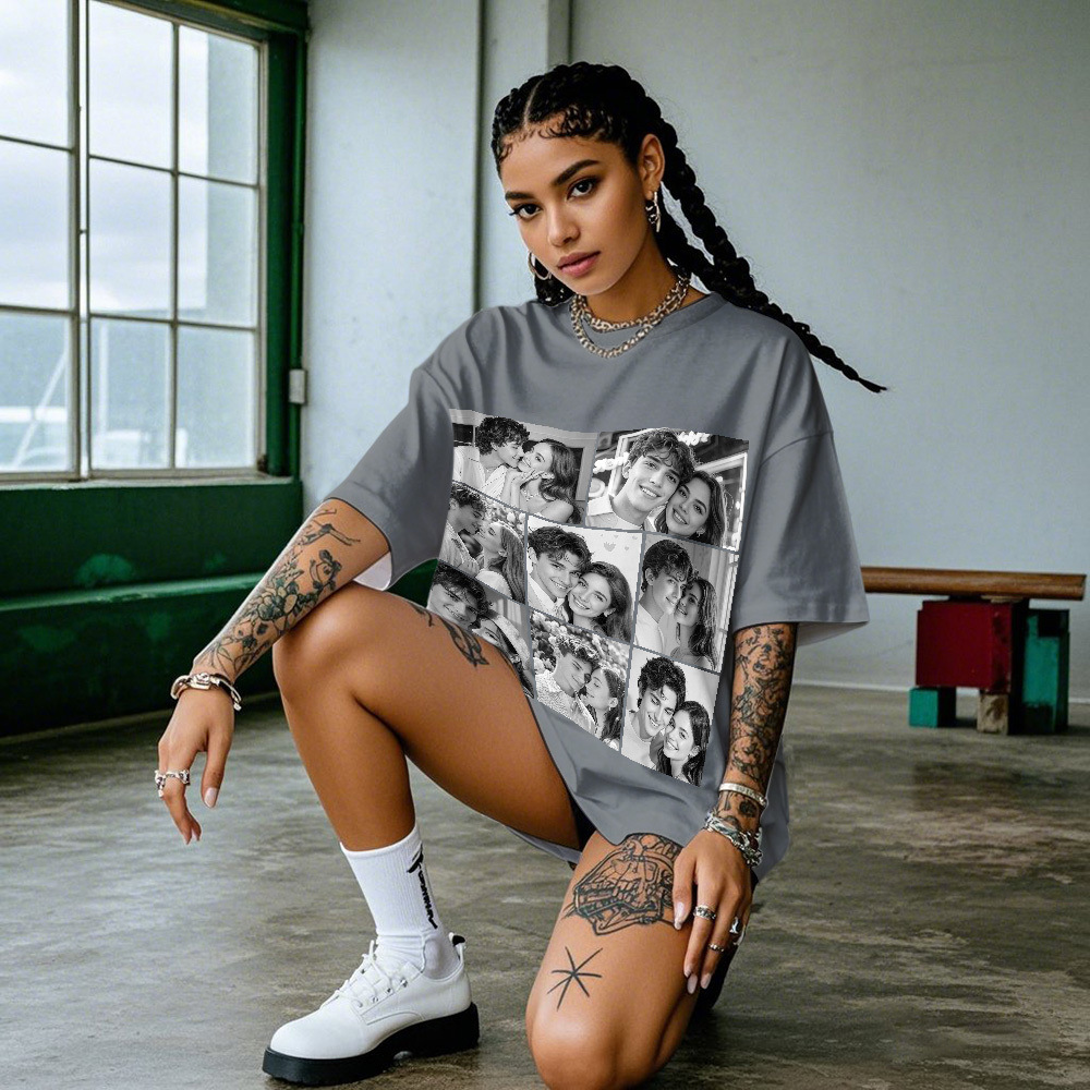 Custom 1-9 Photo Vintage Tee Shadow Shady Rap Star Retro Hip-Hop Legend Personalized Name T-shirt