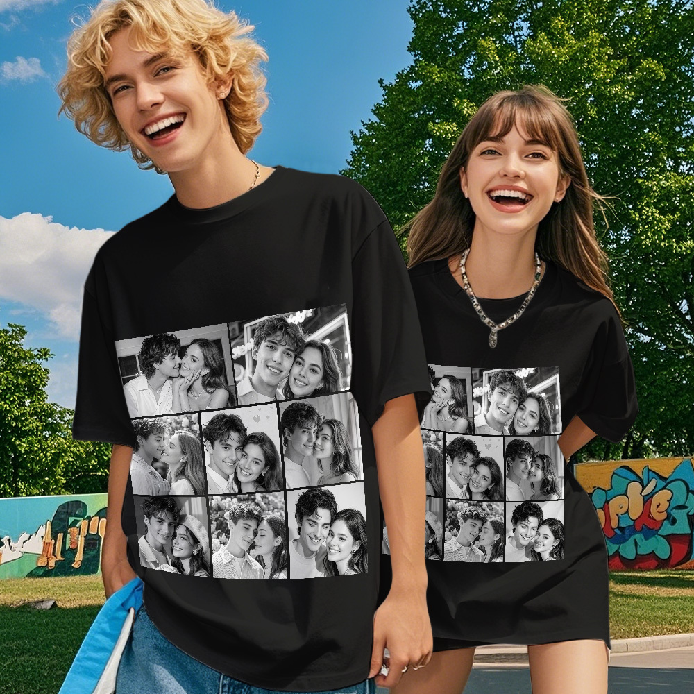 Custom 1-9 Photo Vintage Tee Shadow Shady Rap Star Retro Hip-Hop Legend Personalized Name T-shirt