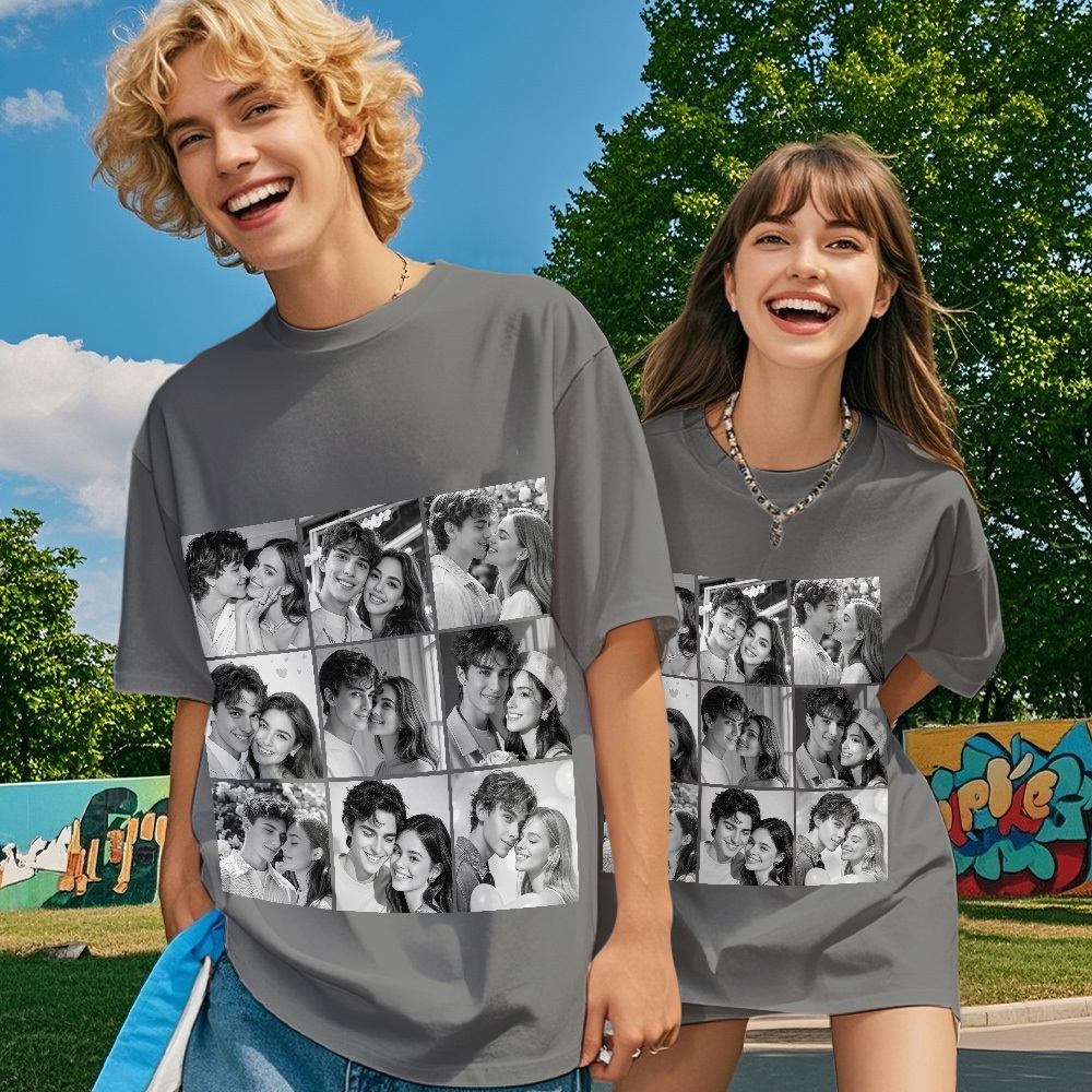 Custom 1-9 Photo Vintage Tee Shadow Shady Rap Star Retro Hip-Hop Legend Personalized Name T-shirt