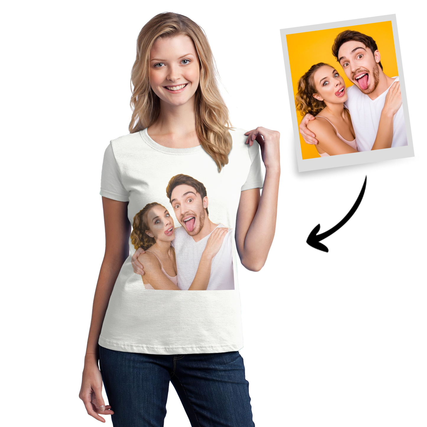 Custom Face Photo T-shirt For Women and Men-To Best Man And Bridesmaid