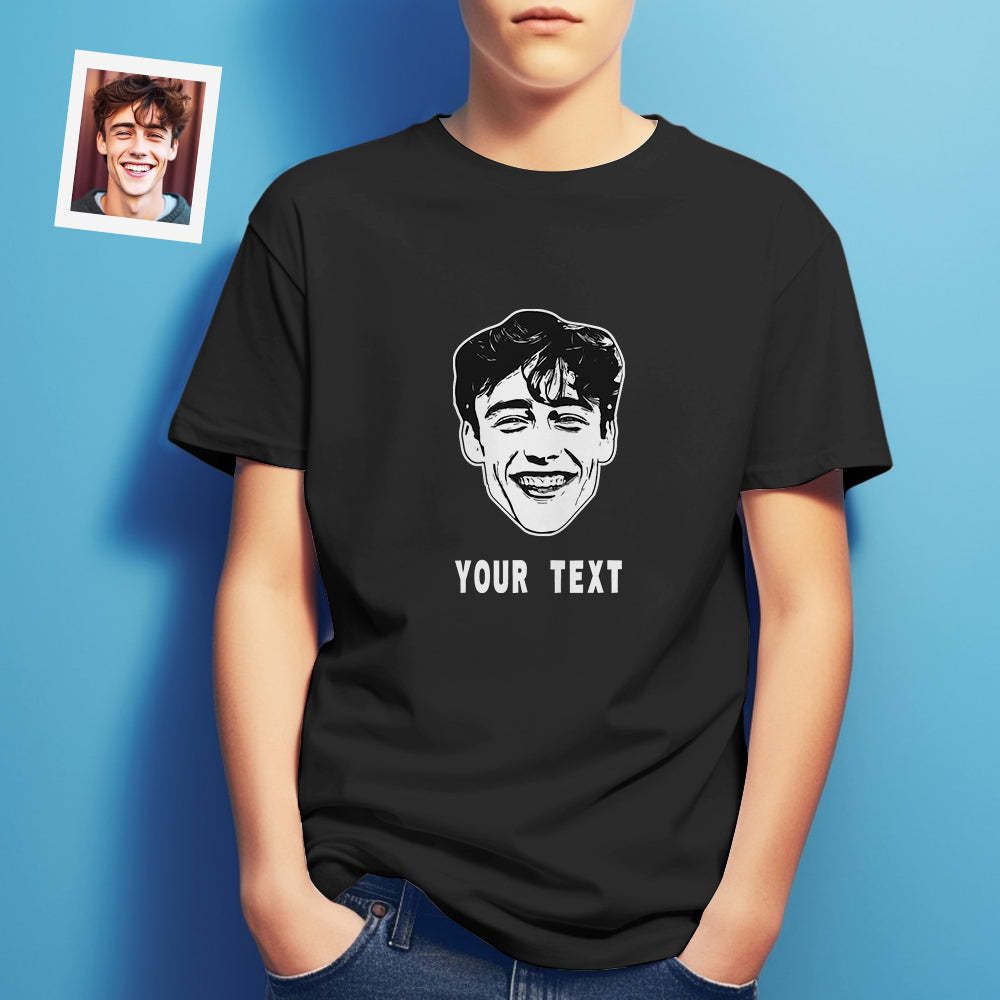 Custom Face Printed T-Shirt Personalized Text On Unisex Shirt Gifts