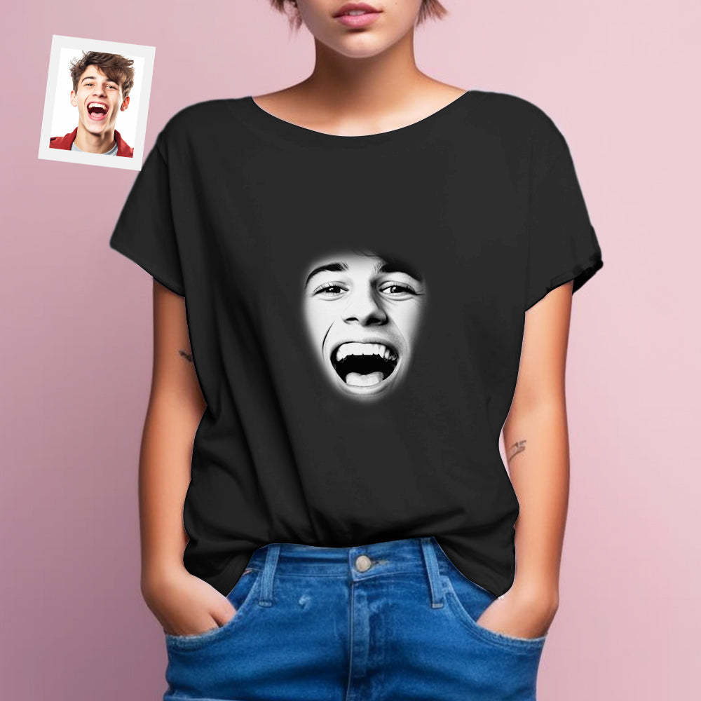 Custom Face Printed T-Shirt Personalized Face On Unisex Shirt Gifts For Him