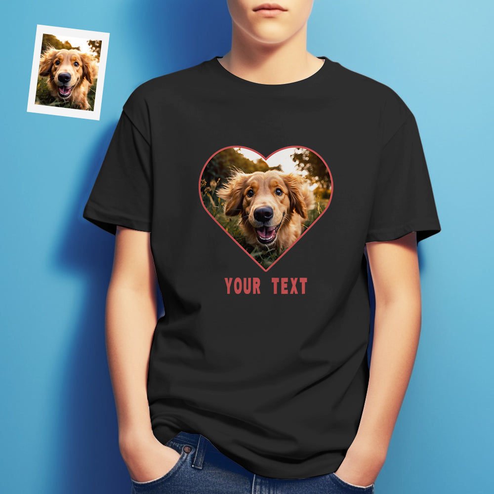 Custom Photo Printed T-Shirt Personalized Name On Unisex Shirt Gifts Lovely Dog