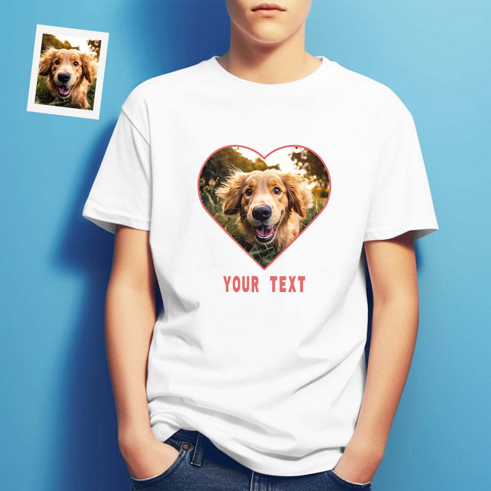 Custom Photo Printed T-Shirt Personalized Name On Unisex Shirt Gifts Lovely Dog
