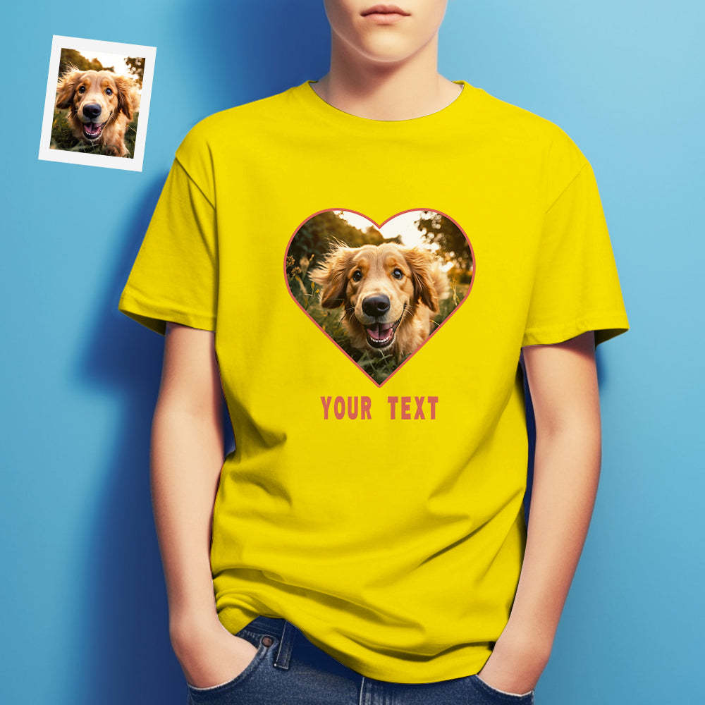 Custom Photo Printed T-Shirt Personalized Name On Unisex Shirt Gifts Lovely Dog