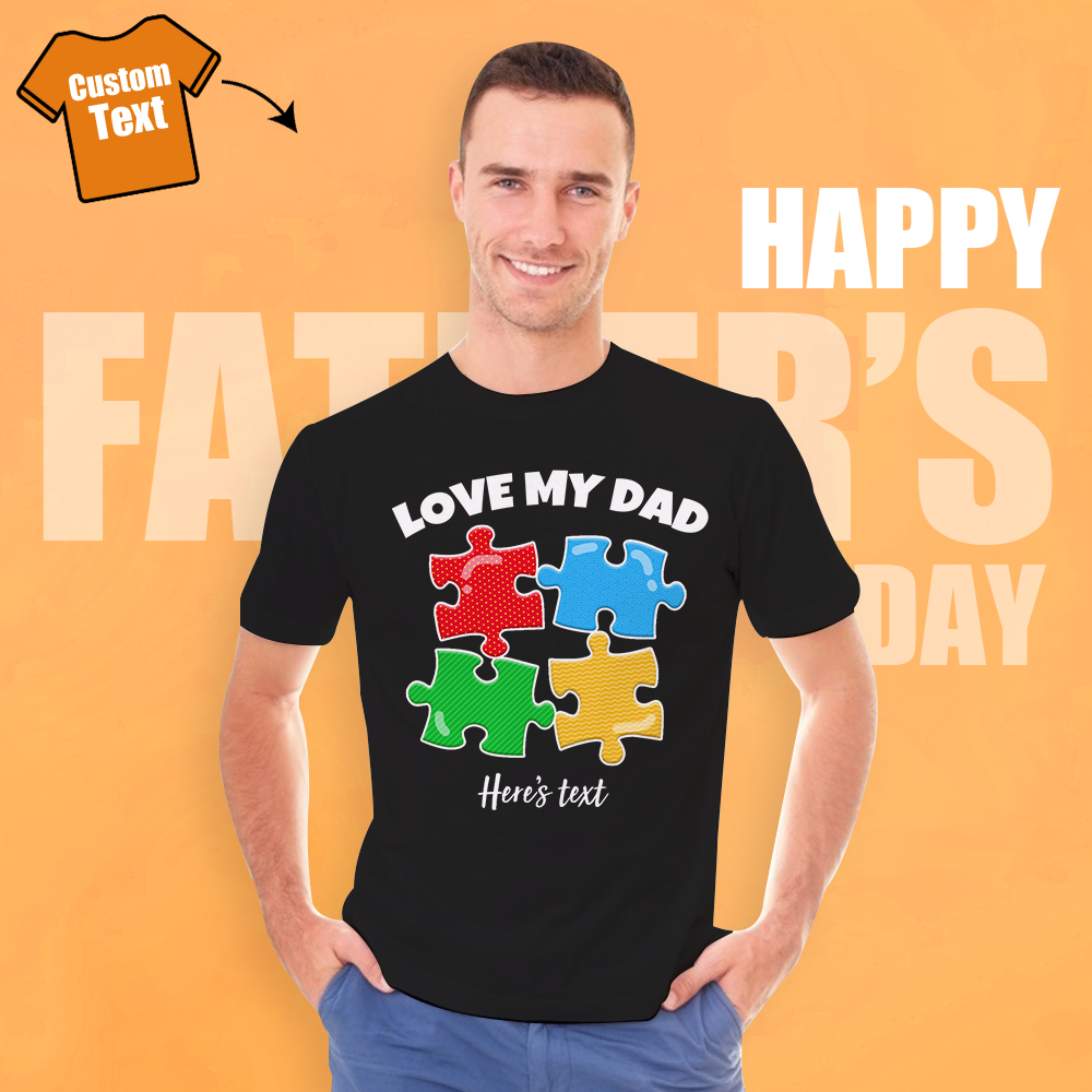 Custom Name Shirt Puzzle T-shirt Men's Cotton T-shirt