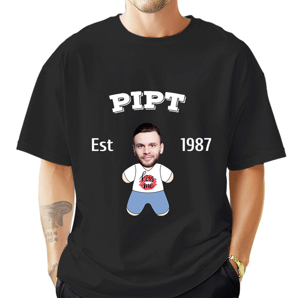 Custom Face Minime T-shirt Personalized Name and Year