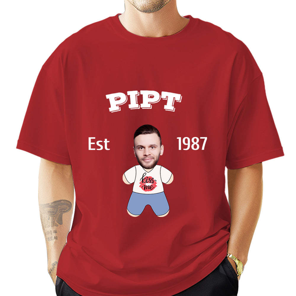 Custom Face Minime T-shirt Personalized Name and Year