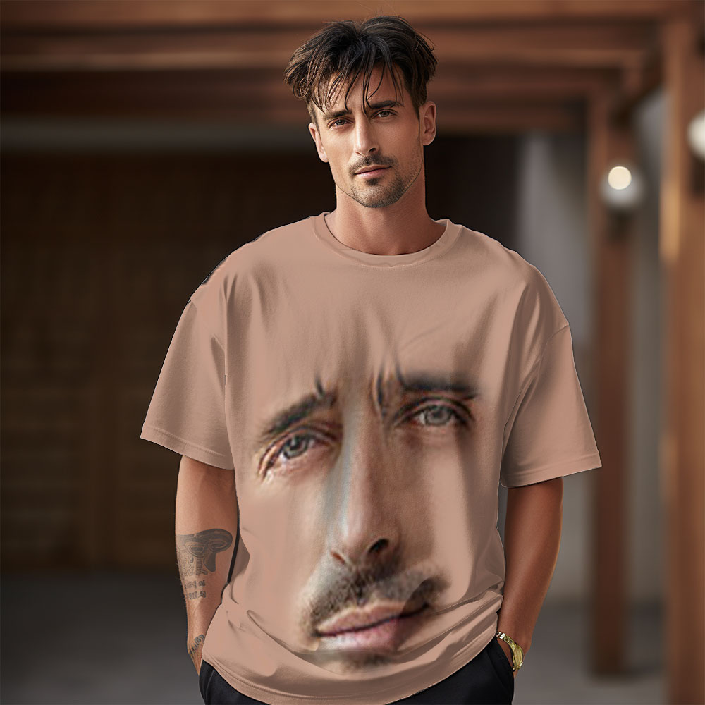 Custom My Face All Over Print Tee Men's T-shirt - Funny Face