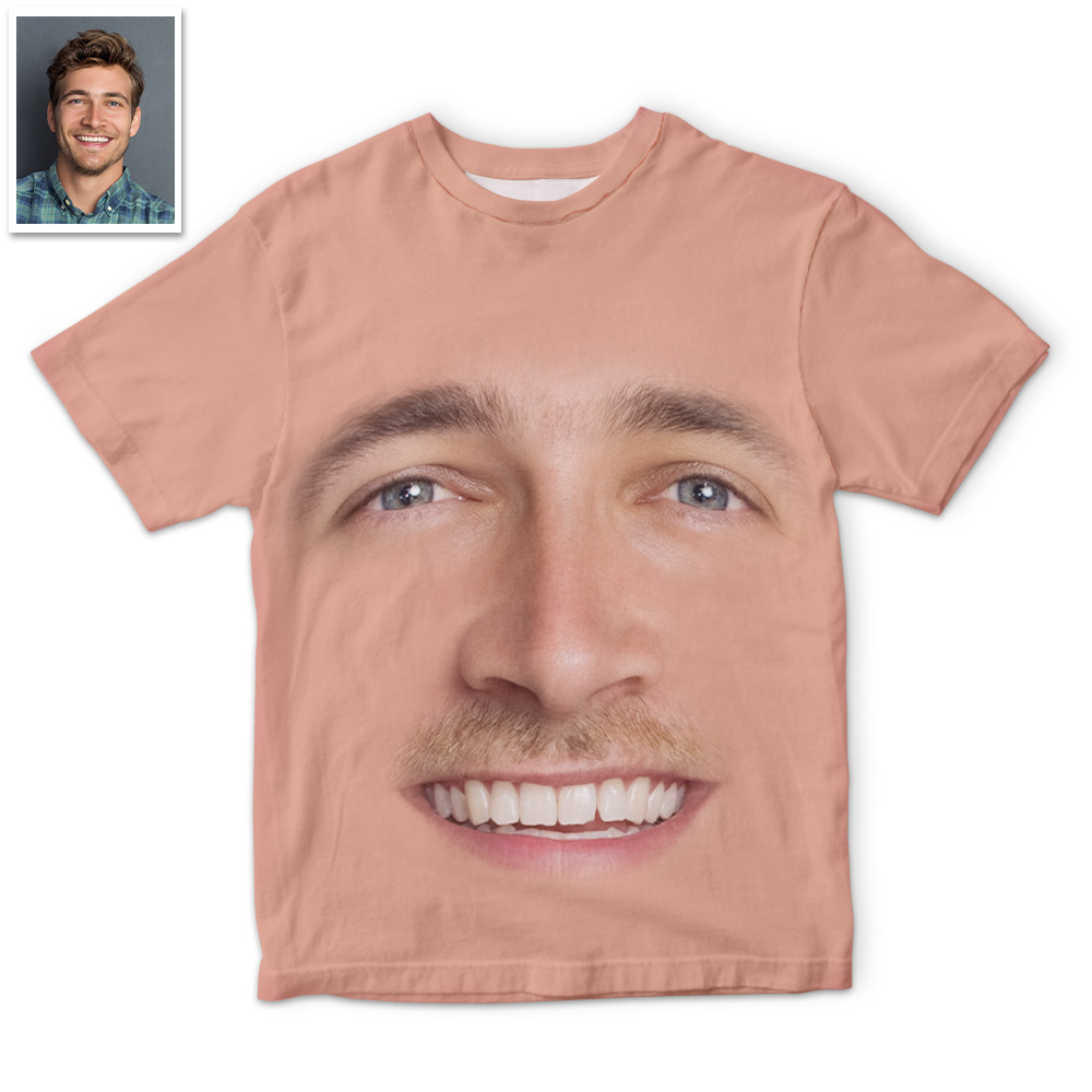 Custom My Face All Over Print Tee Men's T-shirt - Funny Face