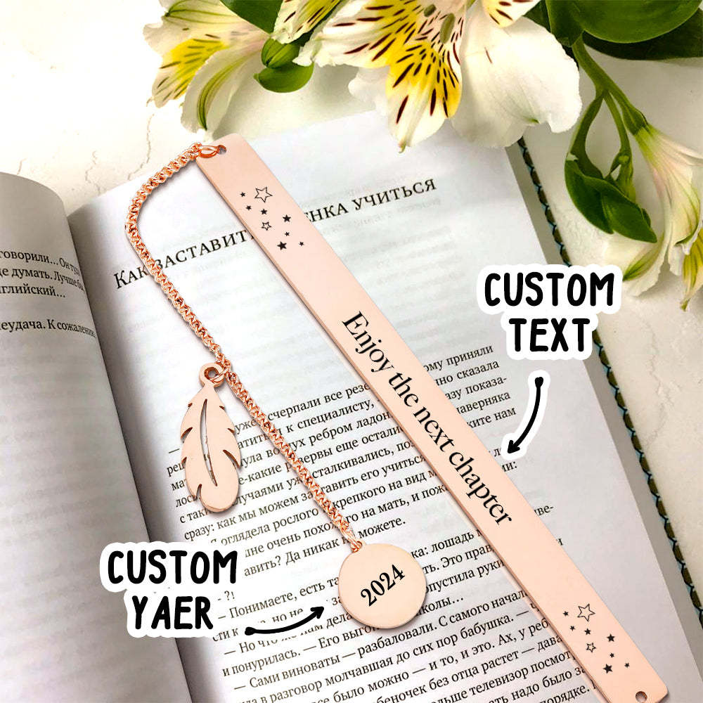 Personalized Bookmark Custom Text Bookmark Back to School Gift for Reader - mysiliconefoodbag