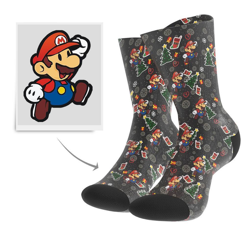 Christmas Gift Custom Face Socks - MyPhotoBags