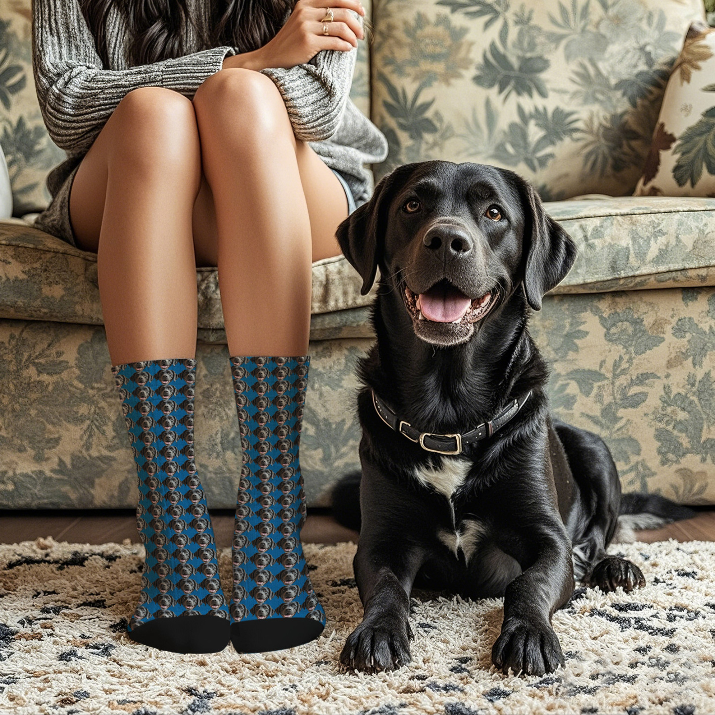 Custom Full Face Photo Printed Socks Personalized Custom Designs Best Gift Idea - mysiliconefoodbag