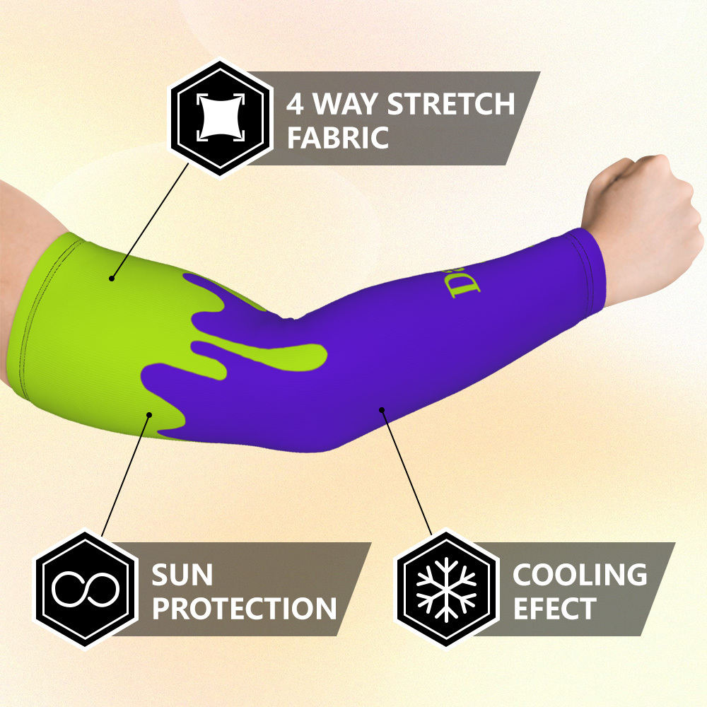 Custom Paint Drip ARM Sleeves for Kids and Adults, Personalized Arm Sleeves with Name, Number or Logo for Sports Teams, Paint Drip Sleeves