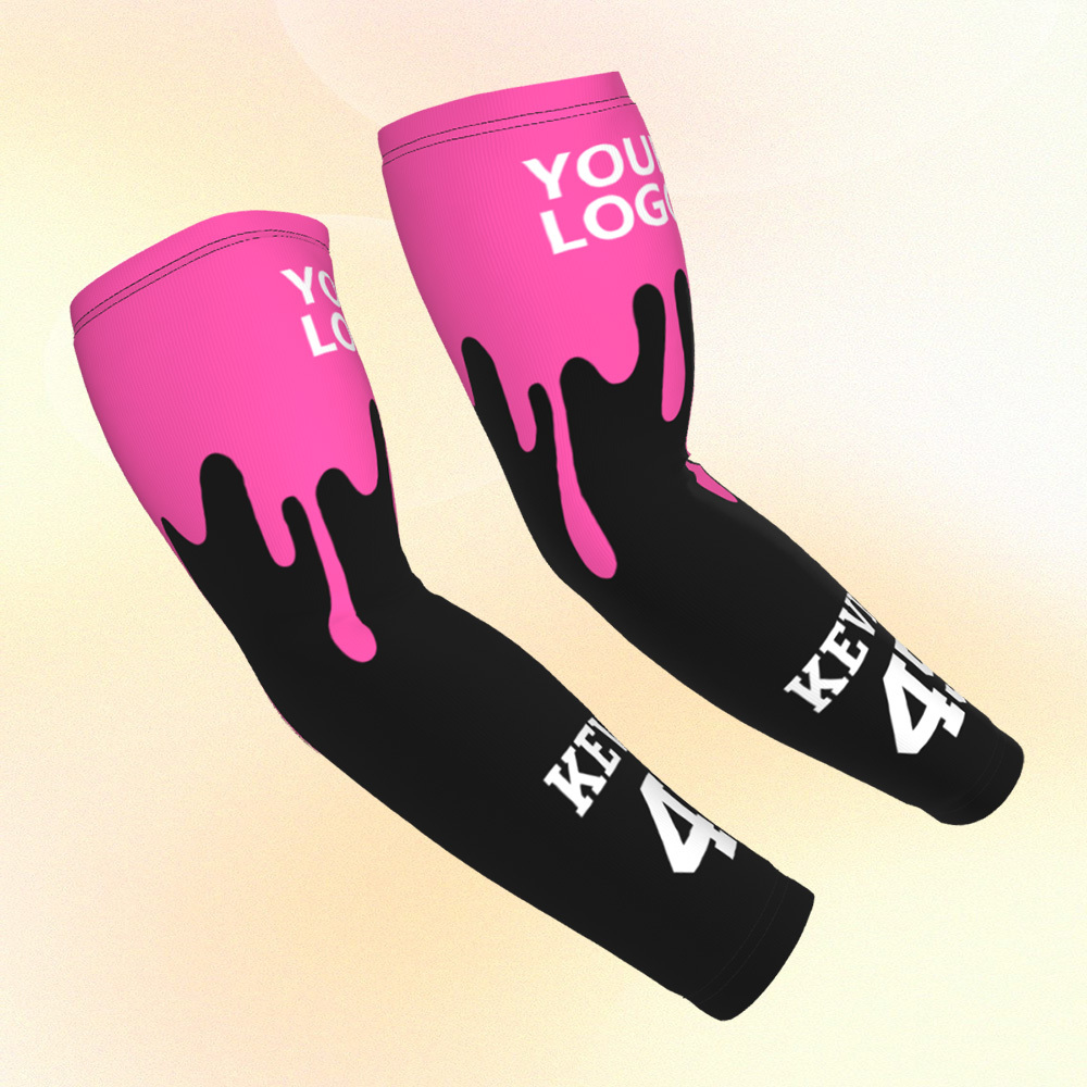 Custom Paint Drip ARM Sleeves for Kids and Adults, Personalized Arm Sleeves with Name, Number or Logo for Sports Teams, Paint Drip Sleeves