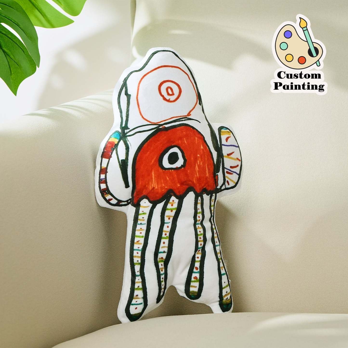 Custom Kids Hand Drawing Artwork Picture Pillow Gifts for Kids - mysiliconefoodbag