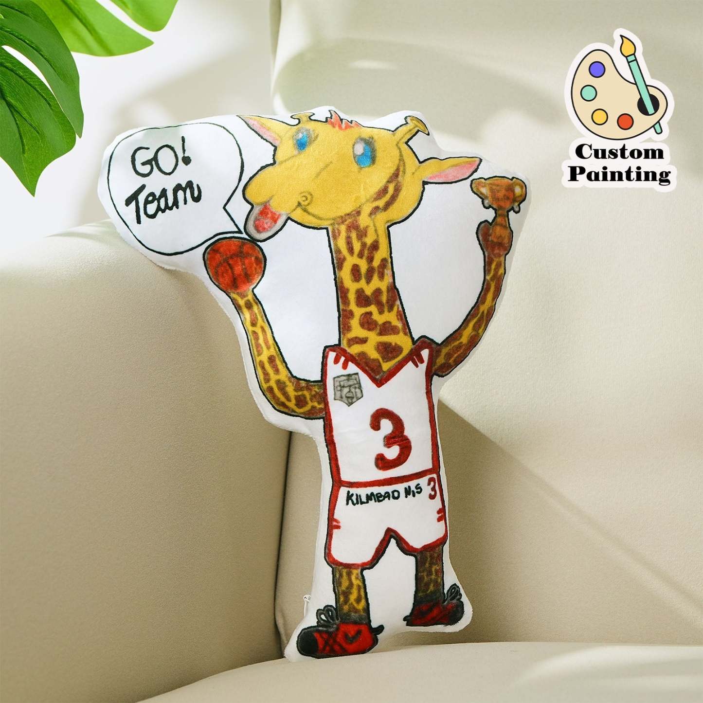 Custom Kids Hand Drawing Artwork Picture Pillow Gifts for Kids - mysiliconefoodbag