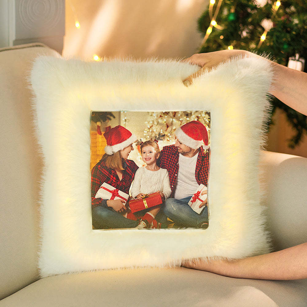 Personalized Photo LED Pillow Special Light Cushion Christmas Day Gift - mysiliconefoodbag