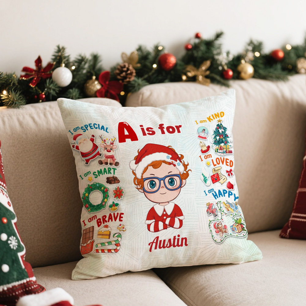 DIY Cartoon Gift for Kid & Grandson Trendy Birthday Gift Throw Pillow Personalized Back to School Pillow