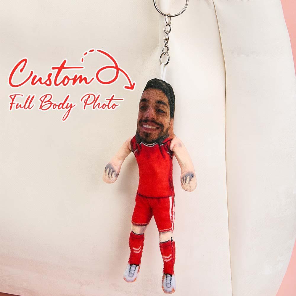 Custom Face Santa Muscle Doll Keychain Personalized Christmas Mini Figure Keychain/Doll - mysiliconefoodbag