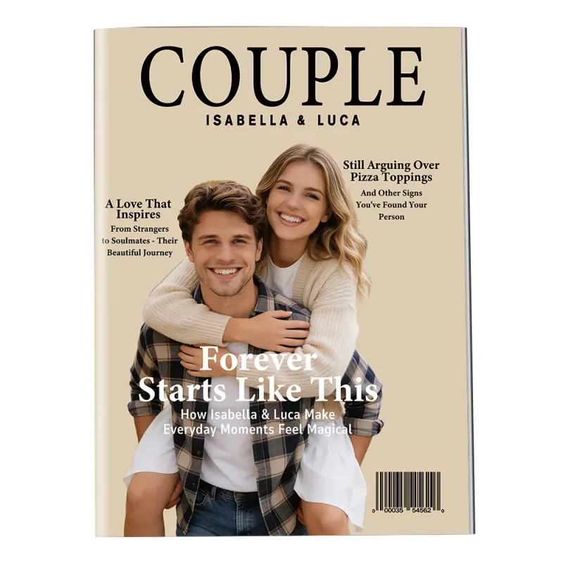 Personalized LOVE STORY Magazine for Couples on Anniversary